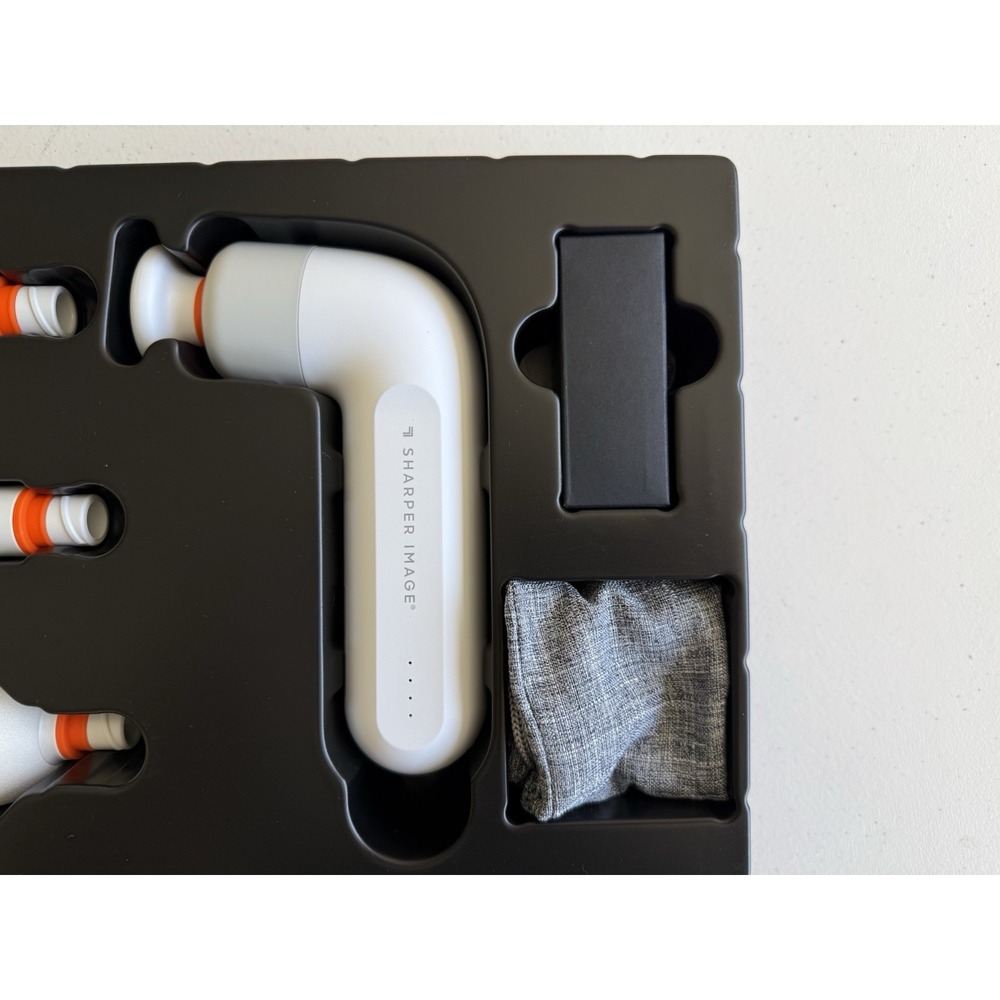 Sharper Image Power Percussion Edge+ Portable Cordless Massage Gun (4 Heads) - Picture 5 of 5